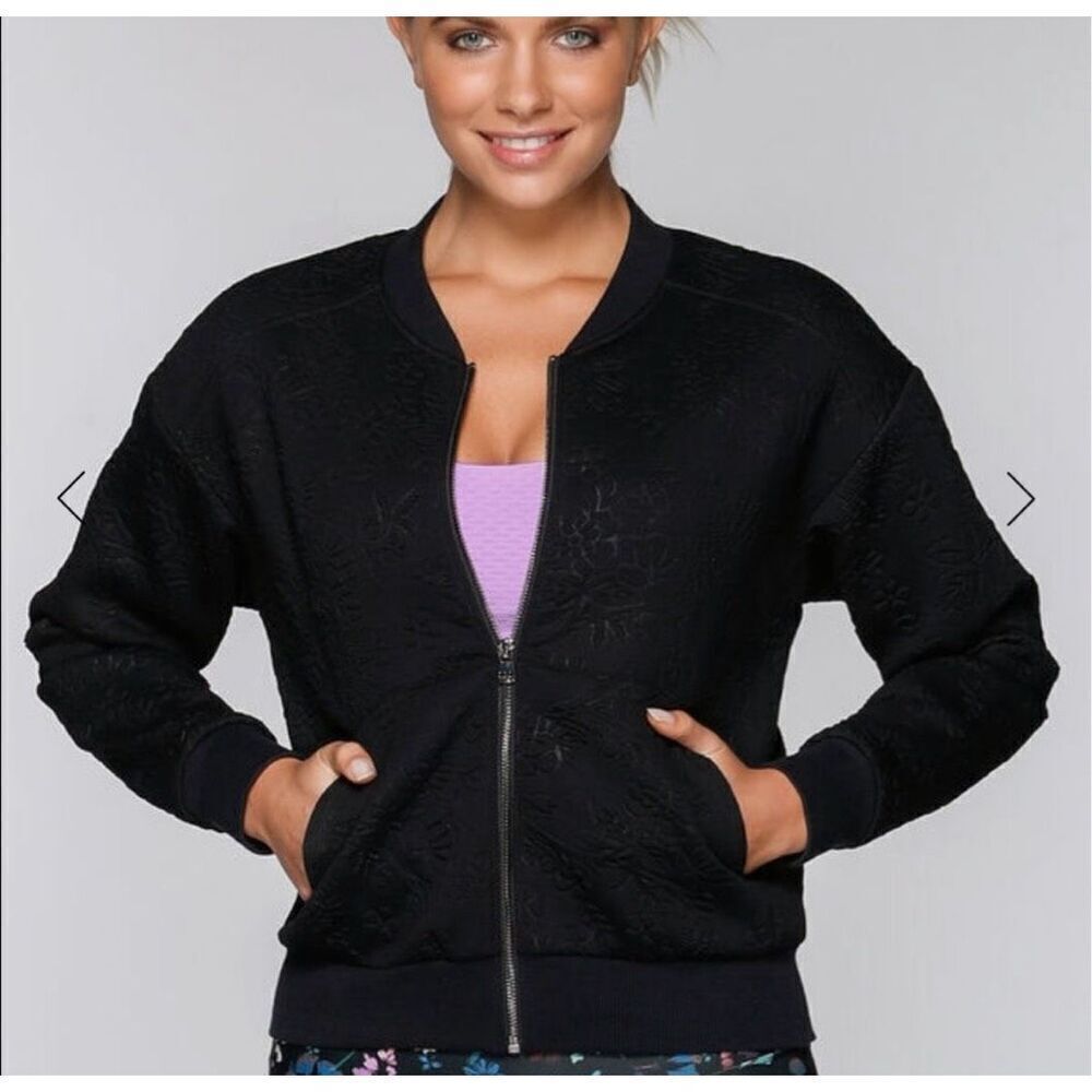 Lorna Jane Now Or Never Bomber Jacket Limited Edition floral Medium new without